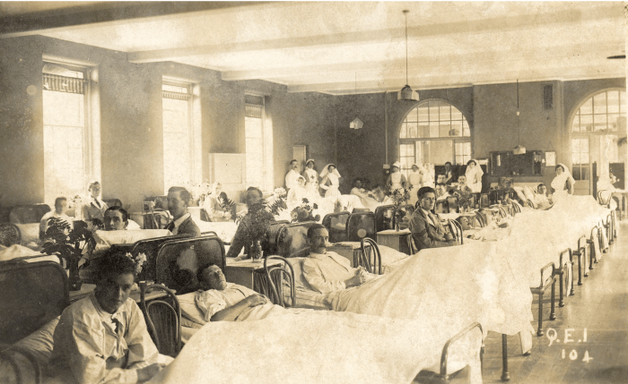 Undated pictures of Graylingwell: Queen’s E1 was George’s ward, bed 53. Pictures courtesy of Katherine Slay